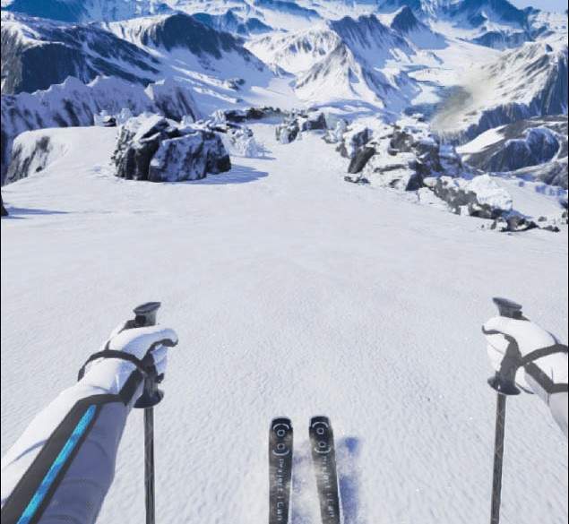 Skiing in VR